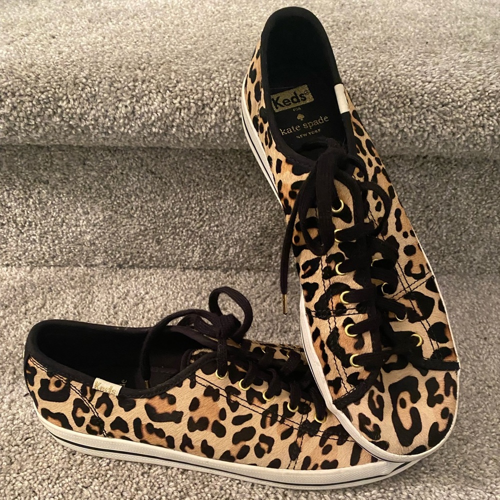 Kate Spade Leopard Animal Print KEDS Sneakers Size 9